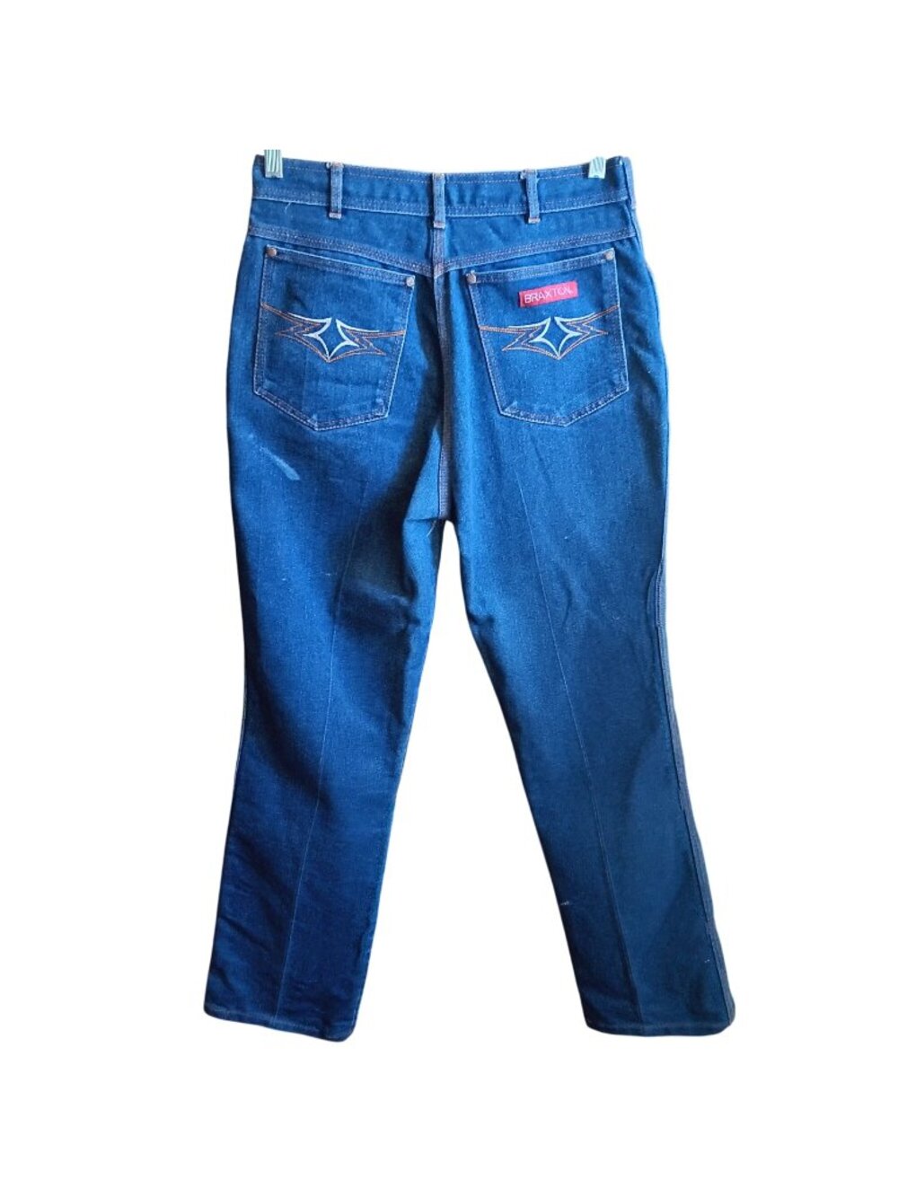True Vintage Disco Jeans 16 30x32 Braxton High-Waist Denim Embroidered Pocket